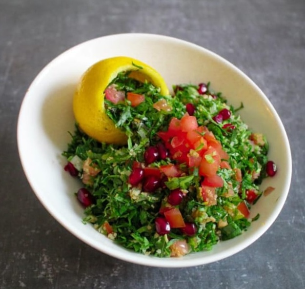 Fresh tabbouleh salad at Al Reem Cuisine